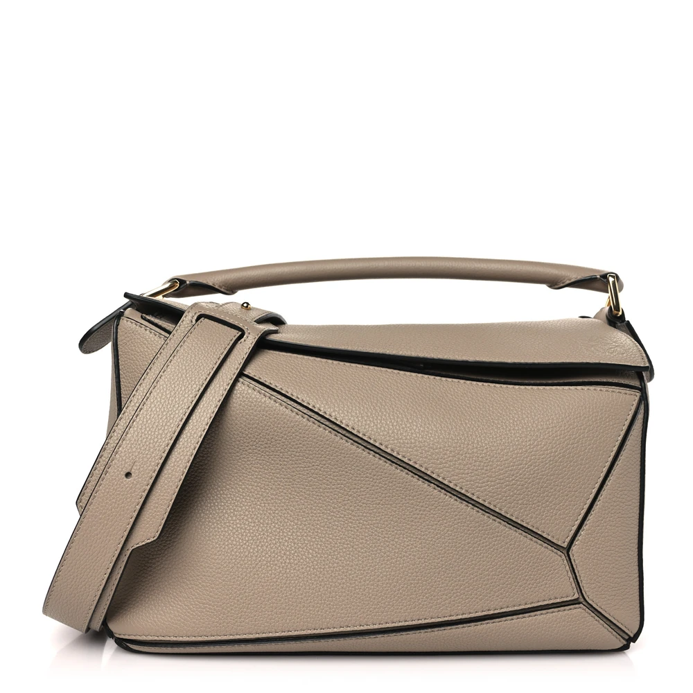 Loewe Puzzle Bag Medium Sand Calfskin Leather