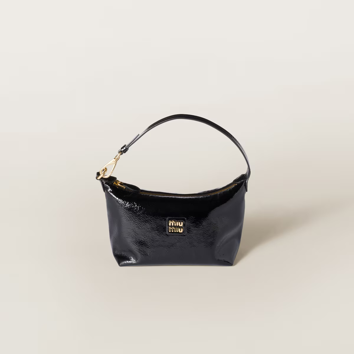 Miu Miu Oil-Wax Coated Leather Black﻿ Top-Handle Bags