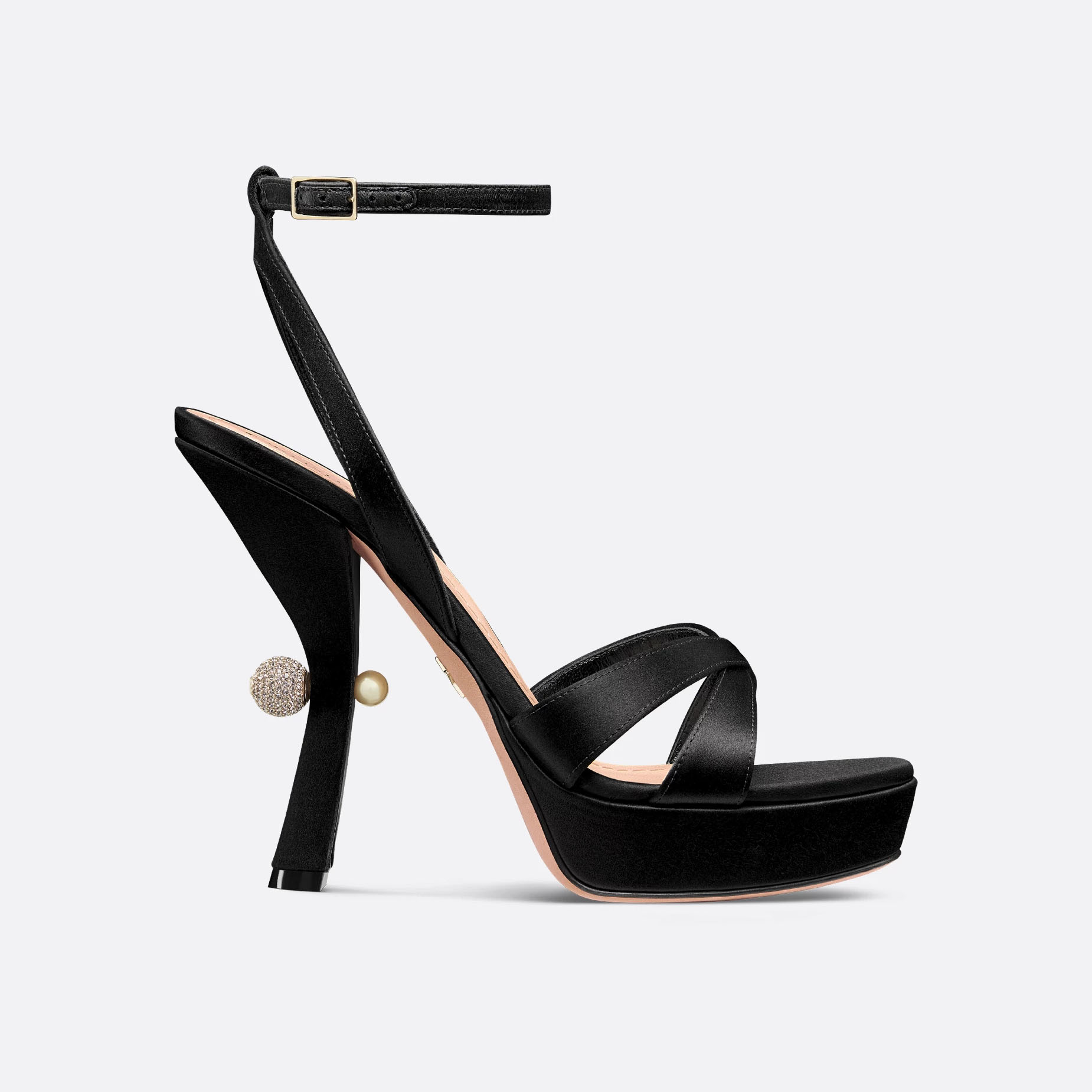 Dior black thin heel high-heeled sandals