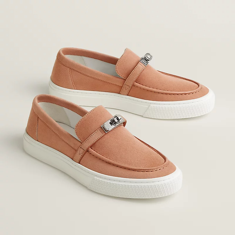 HERMES Game Oranage Loafers