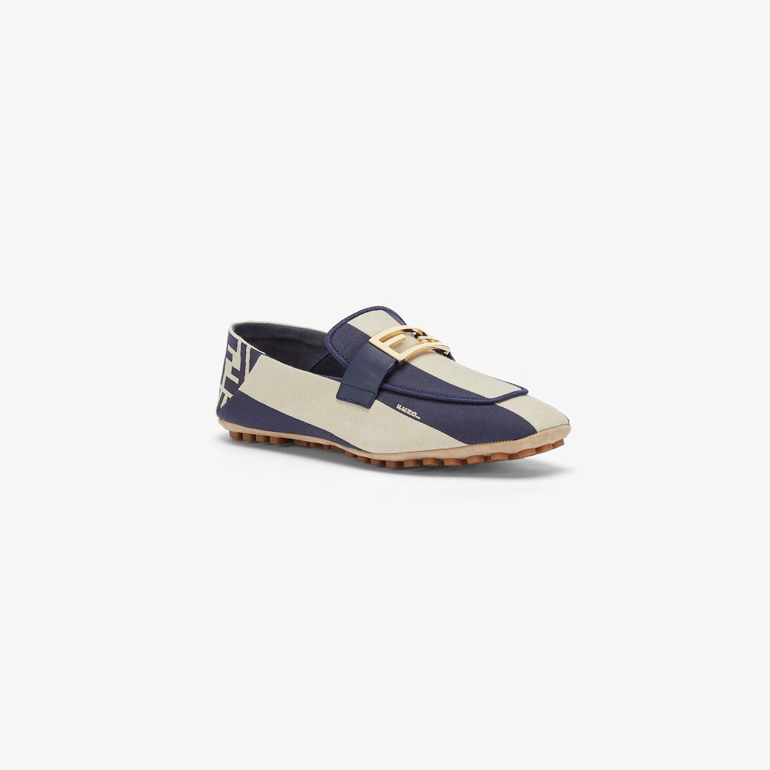 FENDI Blue canvas loafers
