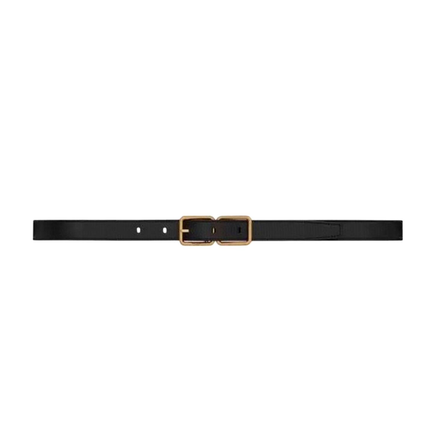 Saint Laurent Double Frame Buckle Belt In Black/Brown/Beige/White Calfskin With Gold Hardware 20mm