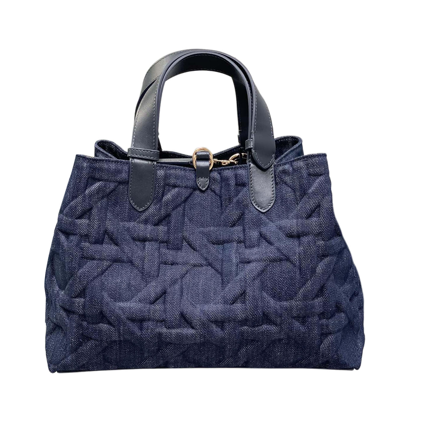 Dior Medium Dior Toujours Bag In Blue Graphic Cannage Denim With Gold Hardware