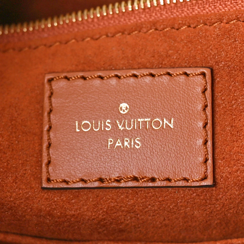 Louis Vuitton Neverfull MM Cognac Giant Monogram Empreinte Leather