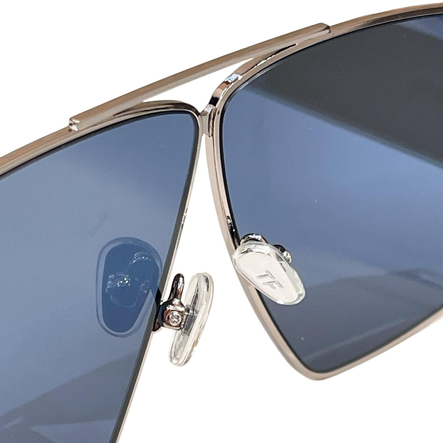 Tom Ford Pilot glasses blue silver/brown leopard/eggplant/silver color Size 67口2-135