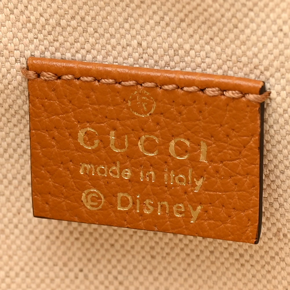 Gucci x Disney Mini Bucket Bag Beige / Vintage Sun Oil GG Supreme Monogram Coated Canvas Gold Hardware