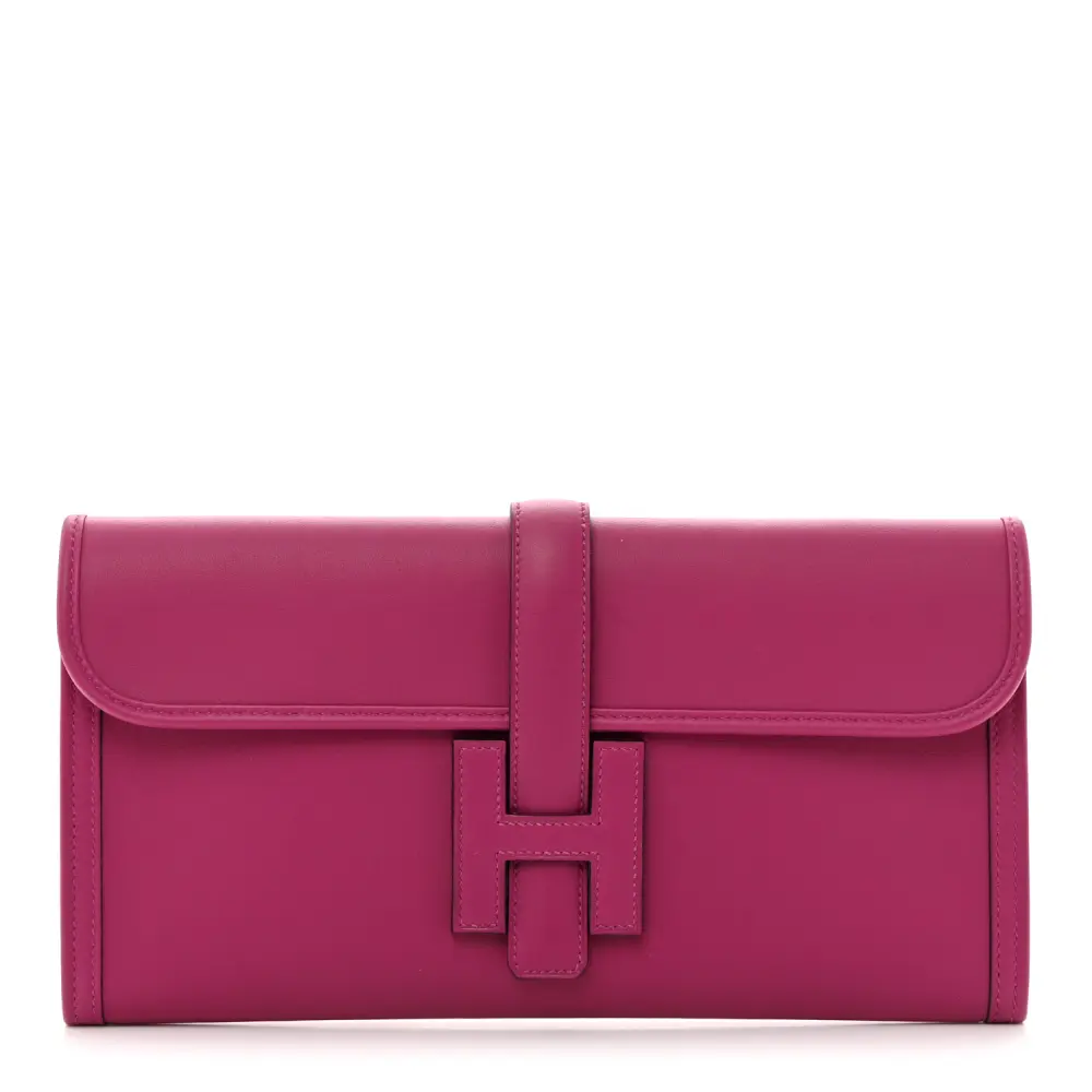 Hermès Jige Elan 29 Clutch Rose Pourpre Swift Leather