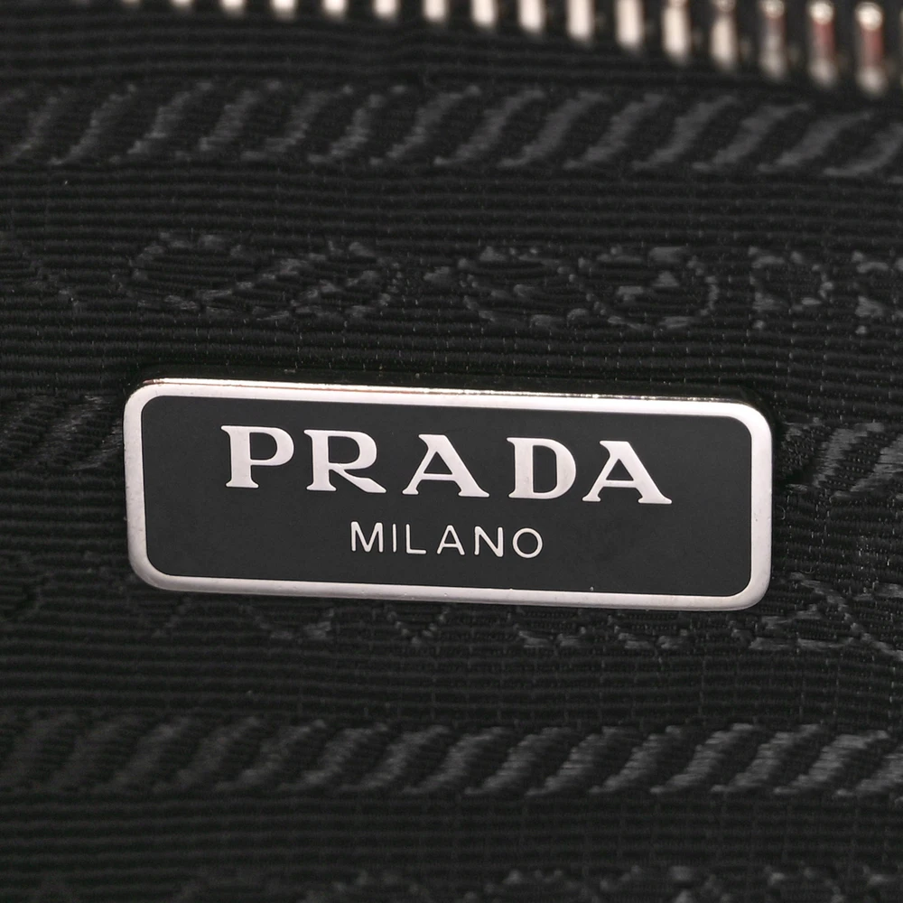 Prada Mini Re-Edition 2005 Bag Black Tessuto Nylon & Saffiano Leather Silver Hardware