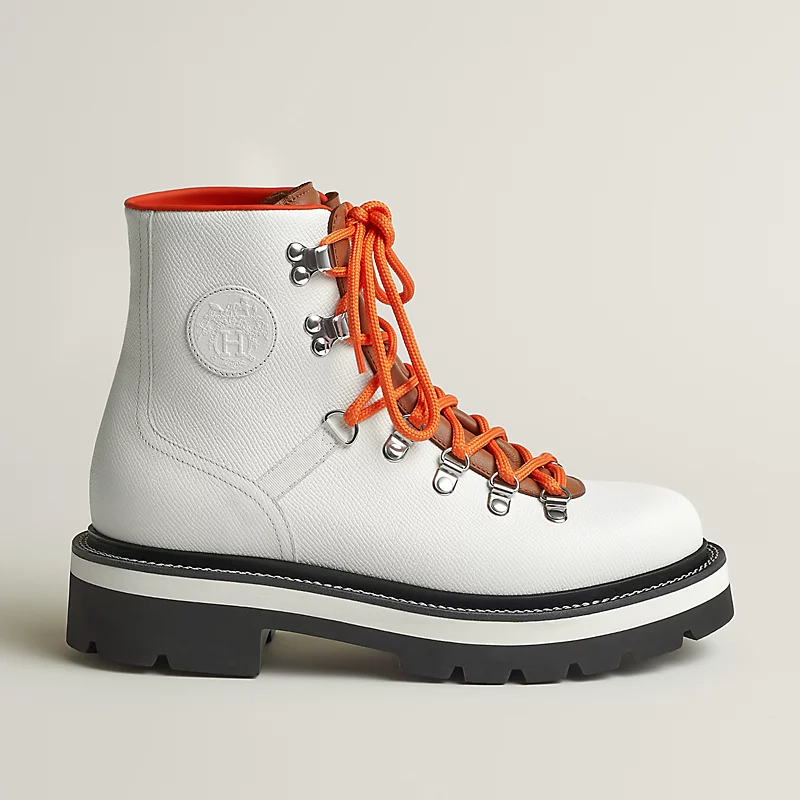 HERMES Hike White ankle boots