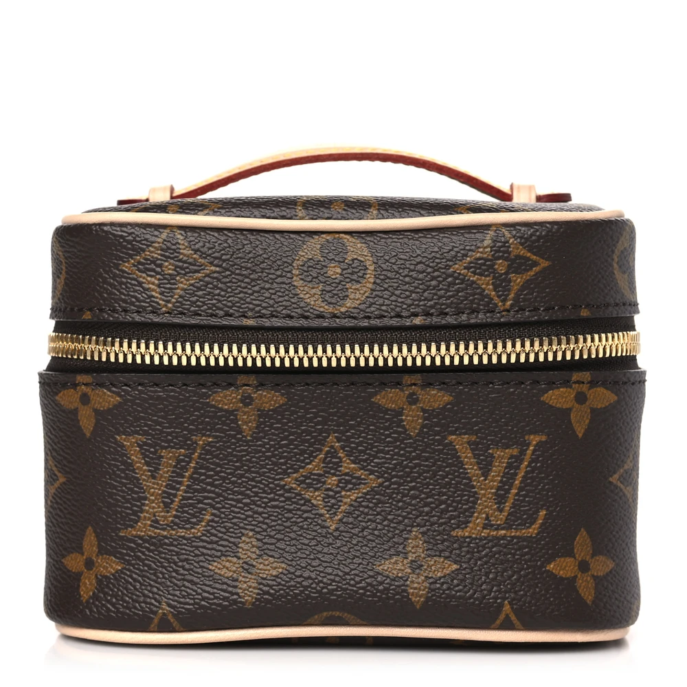 Louis Vuitton Nano Nice Monogram Canvas Gold Hardware