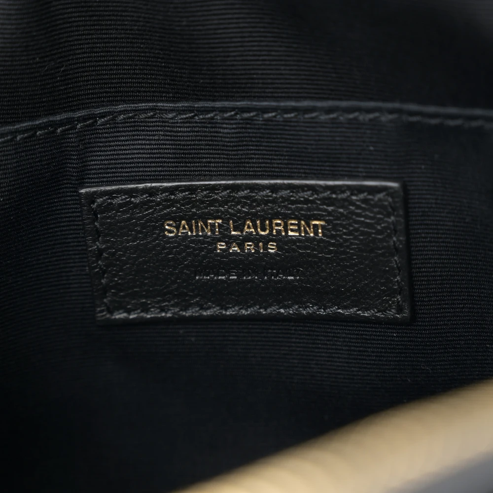 Saint Laurent Medium Lou Camera Bag Black Monogram Calfskin Matelasse Leather Gold Hardware