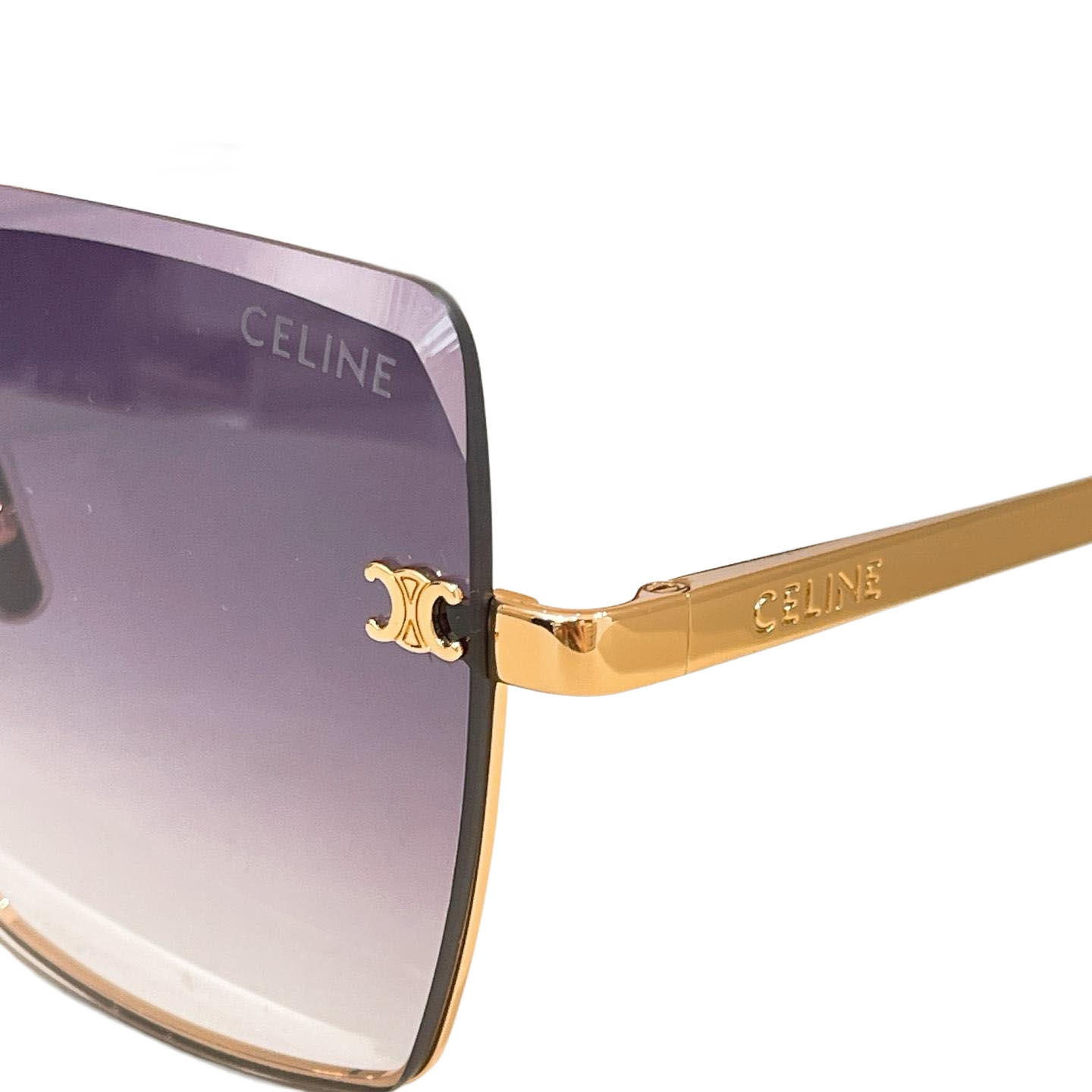 Celine square frame glasses purple/pink/coral/black/brown leopard color Size 60口17-145