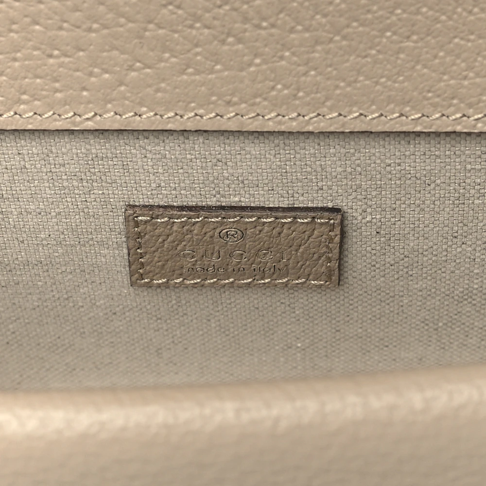 Gucci Small Rectangular Dionysus Shoulder Bag Beige / Mystic White / Oatmeal GG Supreme Monogram Canvas & Textured Dollar Calfskin Leather Aged Silver Hardware