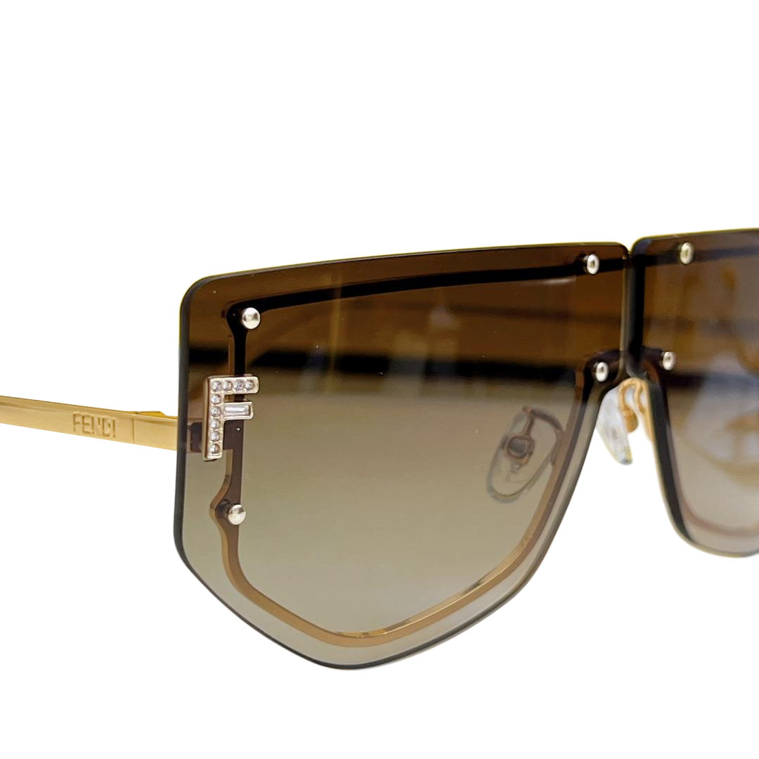 Fendi glasses gradient brown/gradient purple/gradient red/gradient green color Size 71口1-145