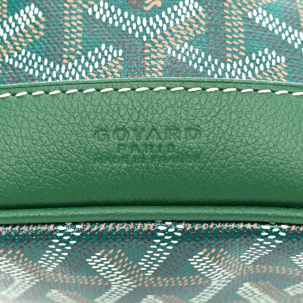 Goyard Petit Flot Bucket Bag PM Green Goyardine Canvas