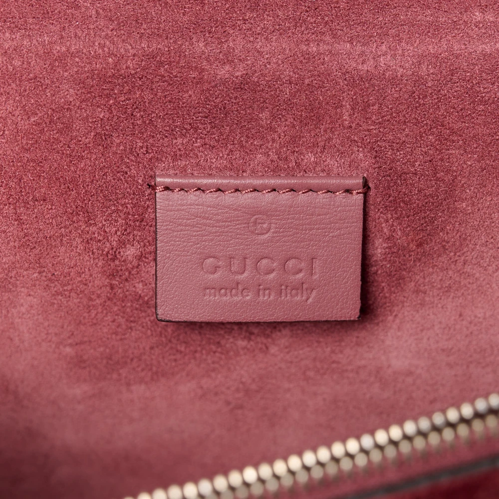 Gucci Small Blooms Dionysus Shoulder Bag Beige Multicolor / Dry Rose GG Supreme Monogram Canvas Aged Silver Hardware