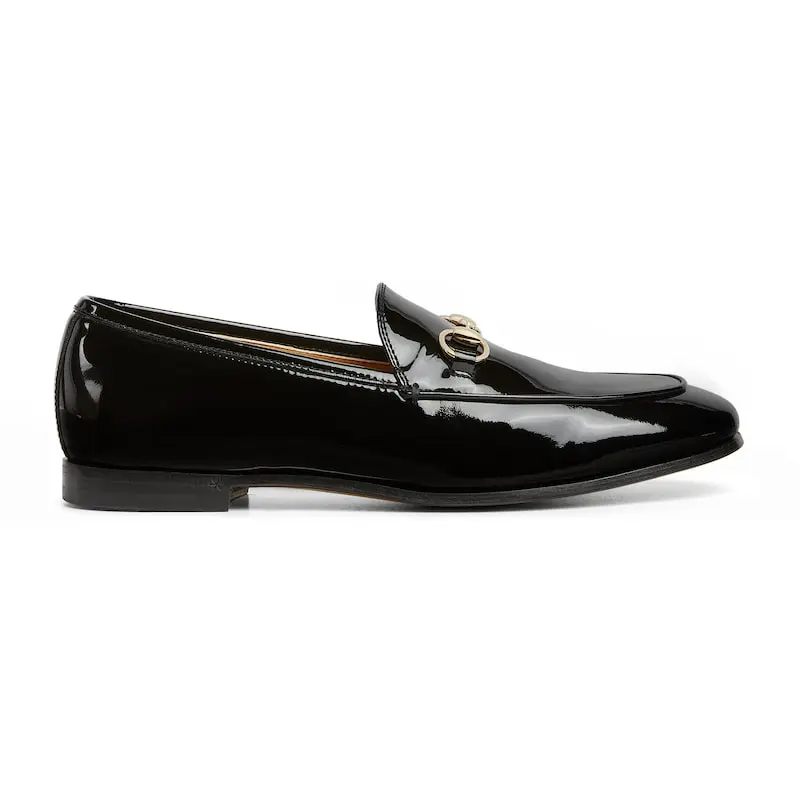 Gucci black patent leather loafers