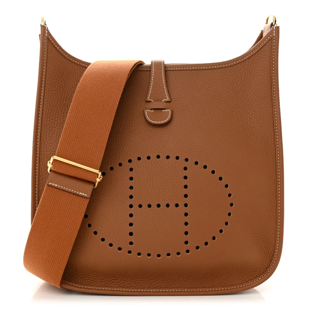 Hermès Evelyne III PM Brown Taurillon Clemence Leather