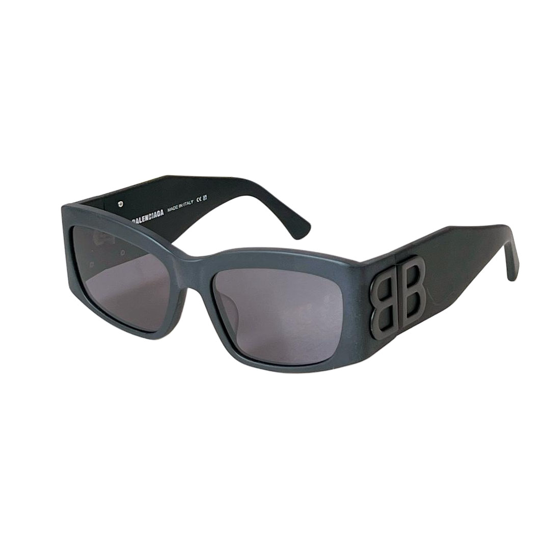 Balenciaga square frame leopard/black/white/black gold glasses color Size 56口18-125