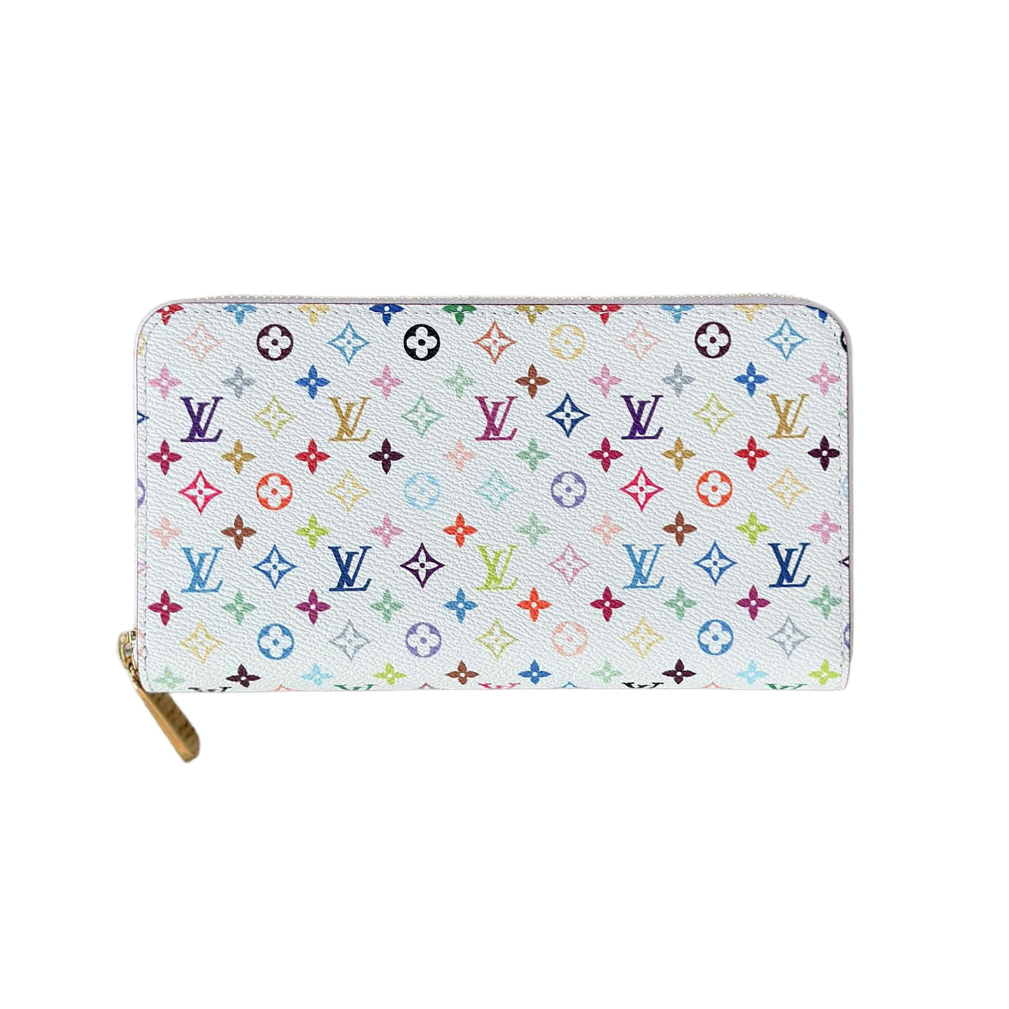 Louis Vuitton x Murakami Takashi Zippy Wallet Multicolor White/Black With Gold/Silver Hardware