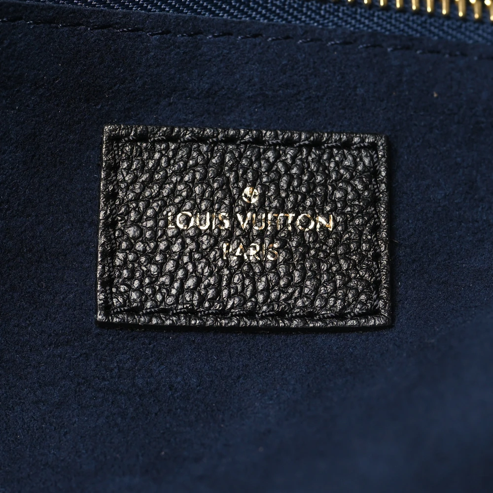 Louis Vuitton Neverfull MM Black Giant Monogram Empreinte Leather