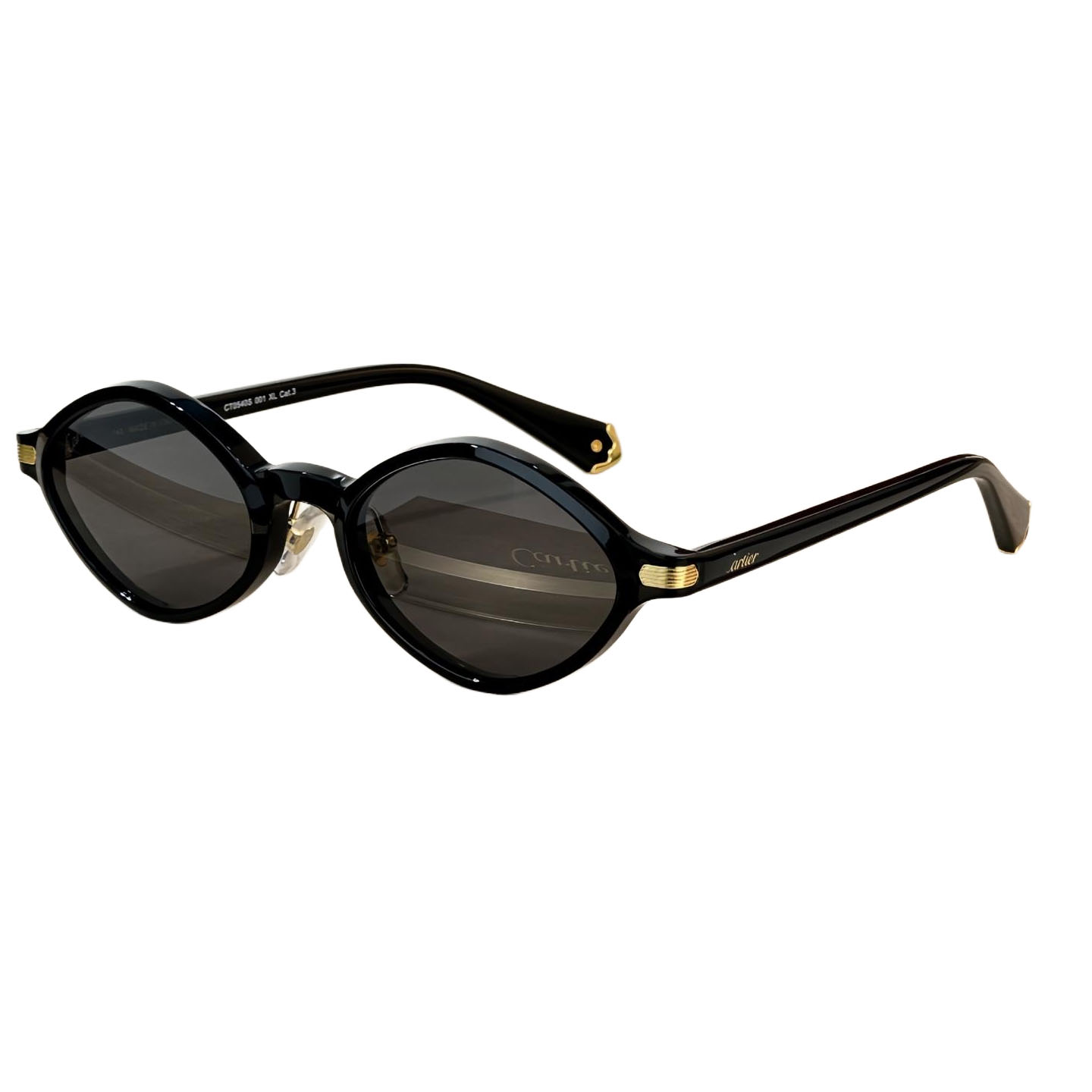 Cartier Oval glasses ivory/black/black brown/burgundy/coffee/leopard color Size 48-21-145