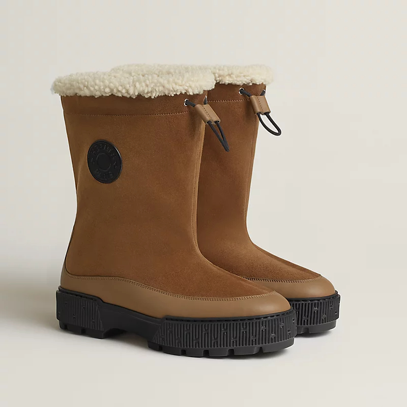 HERMES Journey Brown ankle boots