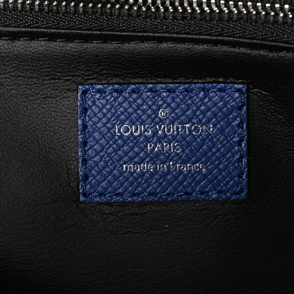 Louis Vuitton Dopp Kit Toilet Pouch PM Cobalt Taigarama Leather