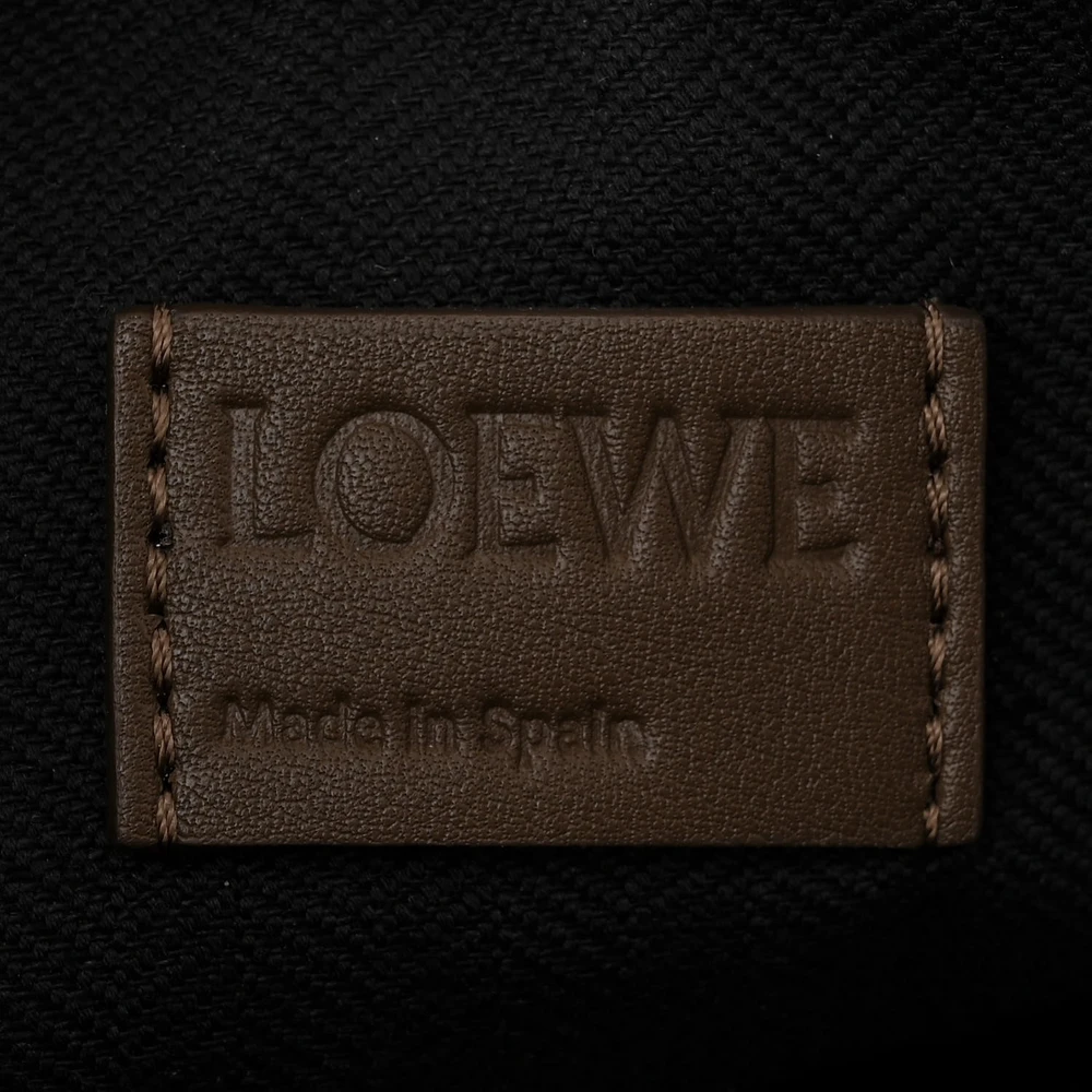 Loewe Cubi Crossbody Bag Small Winter Brown Jacquard Supple Smooth Calfskin Leather