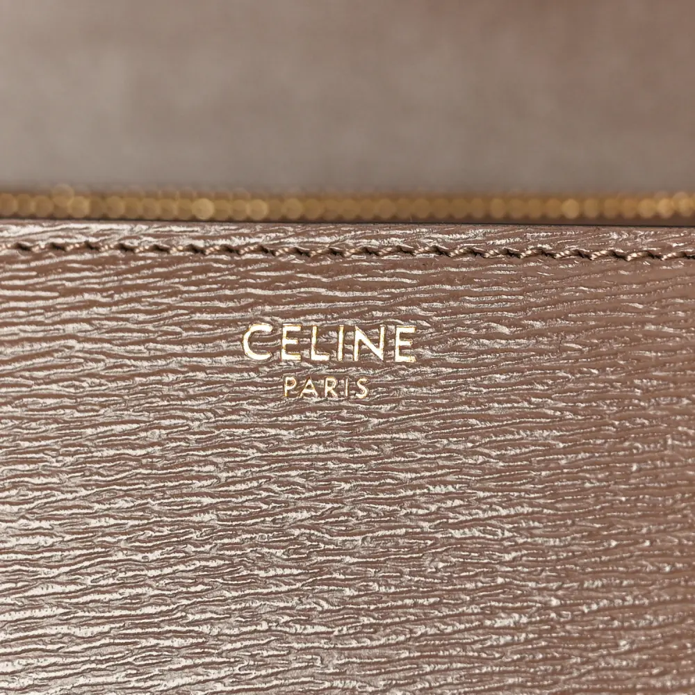 Celine Medium Classic Box Flap Bag Glazed Nut Liege Calfskin Leather Gold Hardware