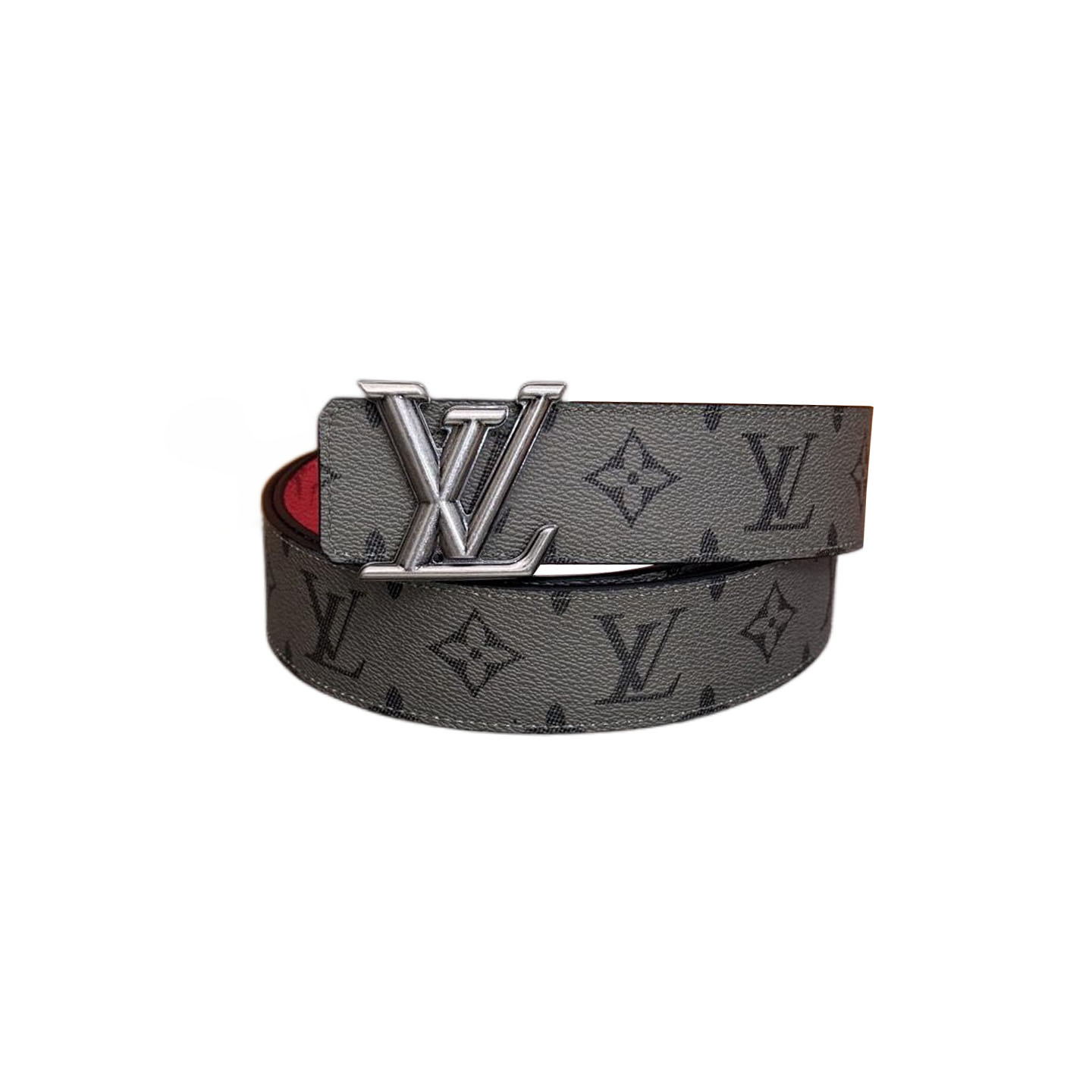 Louis Vuitton Men's Line Reversible Belt In Grey/Pink/Black/Blue/White/Green Monogram Canvas With Gold/Silver Hardware 40mm