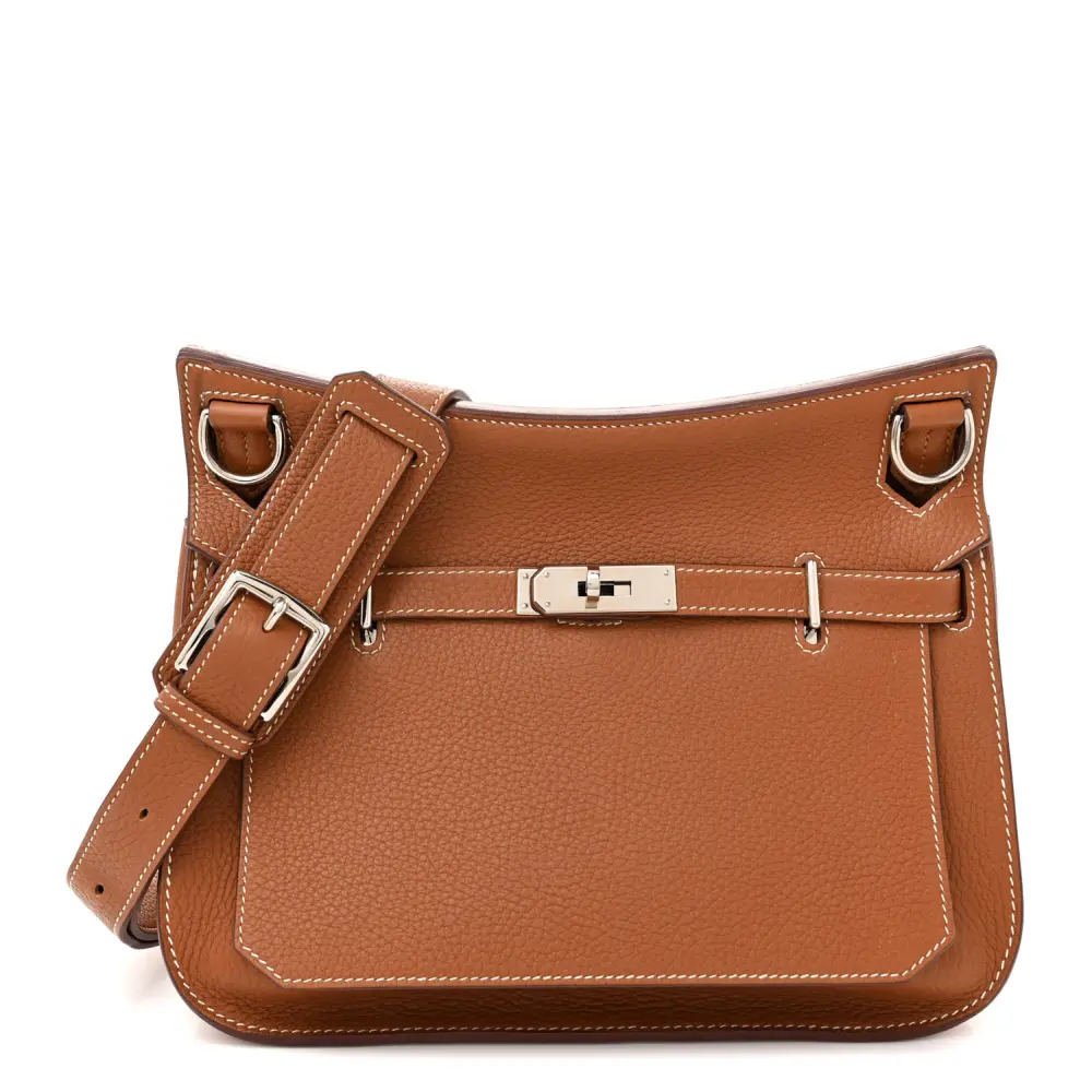 Hermès Jypsiere 28 Brown Taurillon Clemence Leather Palladium Silver Hardware