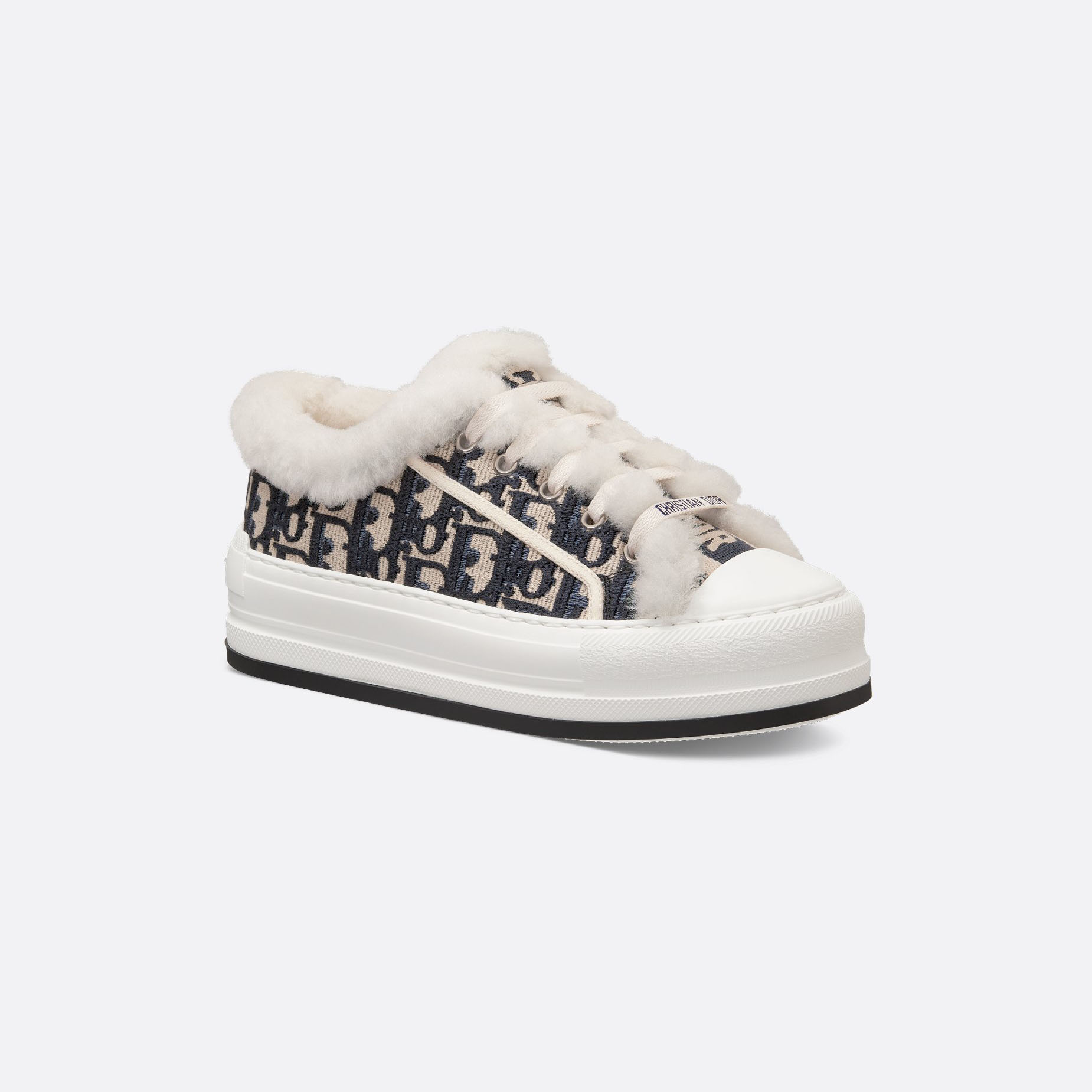 Dior blue add pile platform sneakers