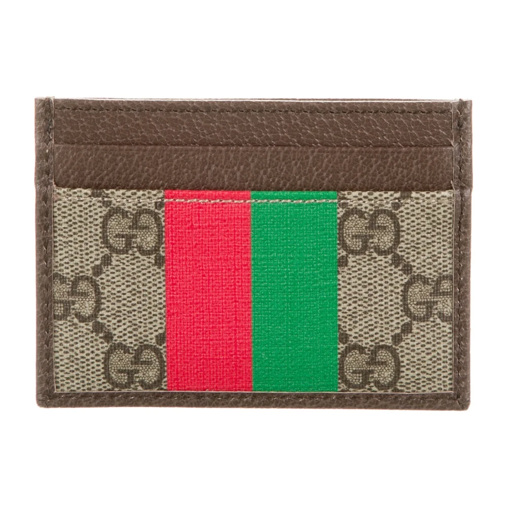 Gucci Small Compact Wallet Brown GG Supreme Canvas