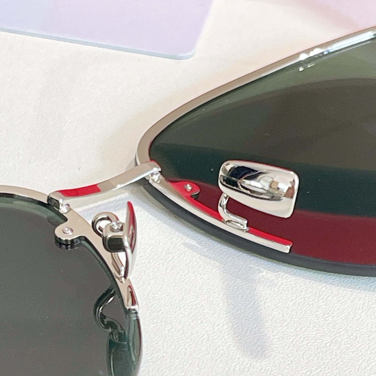 Saint Laurent aviator glasses hunter green/purple/grey color Size 66口14-145