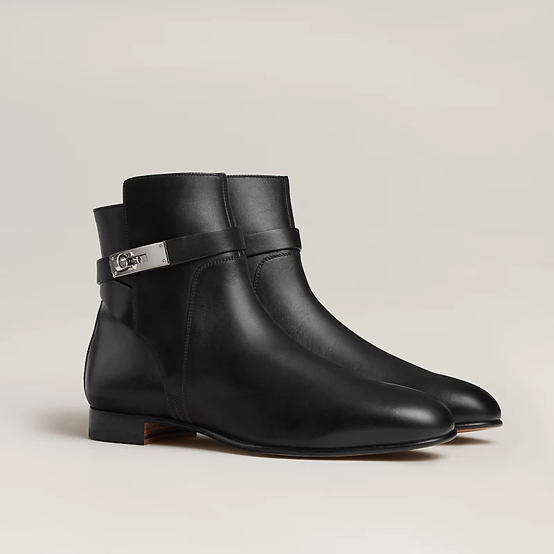HERMES Neo Black ankle boots