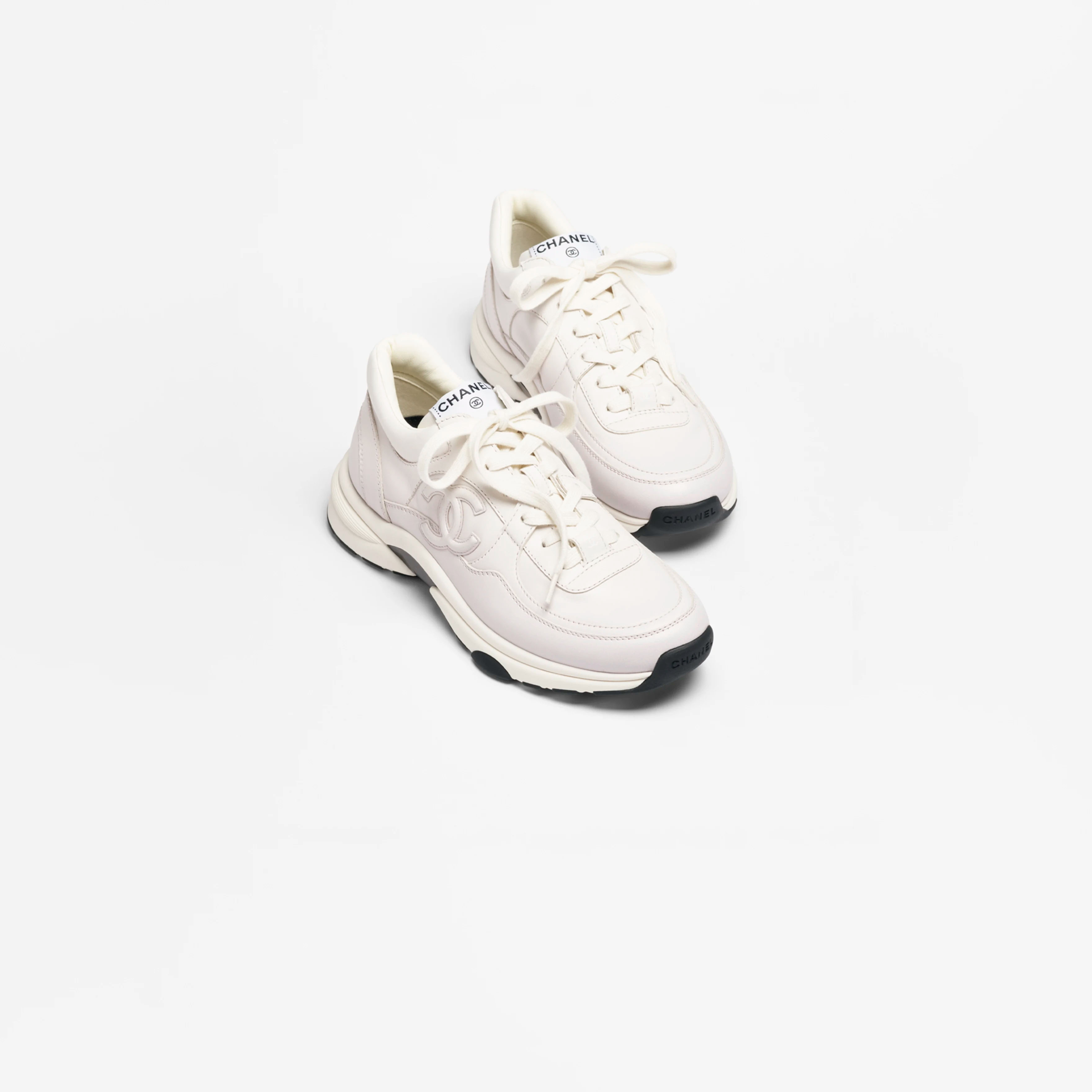 Chanel Calfskin printed in lavender Sneakers