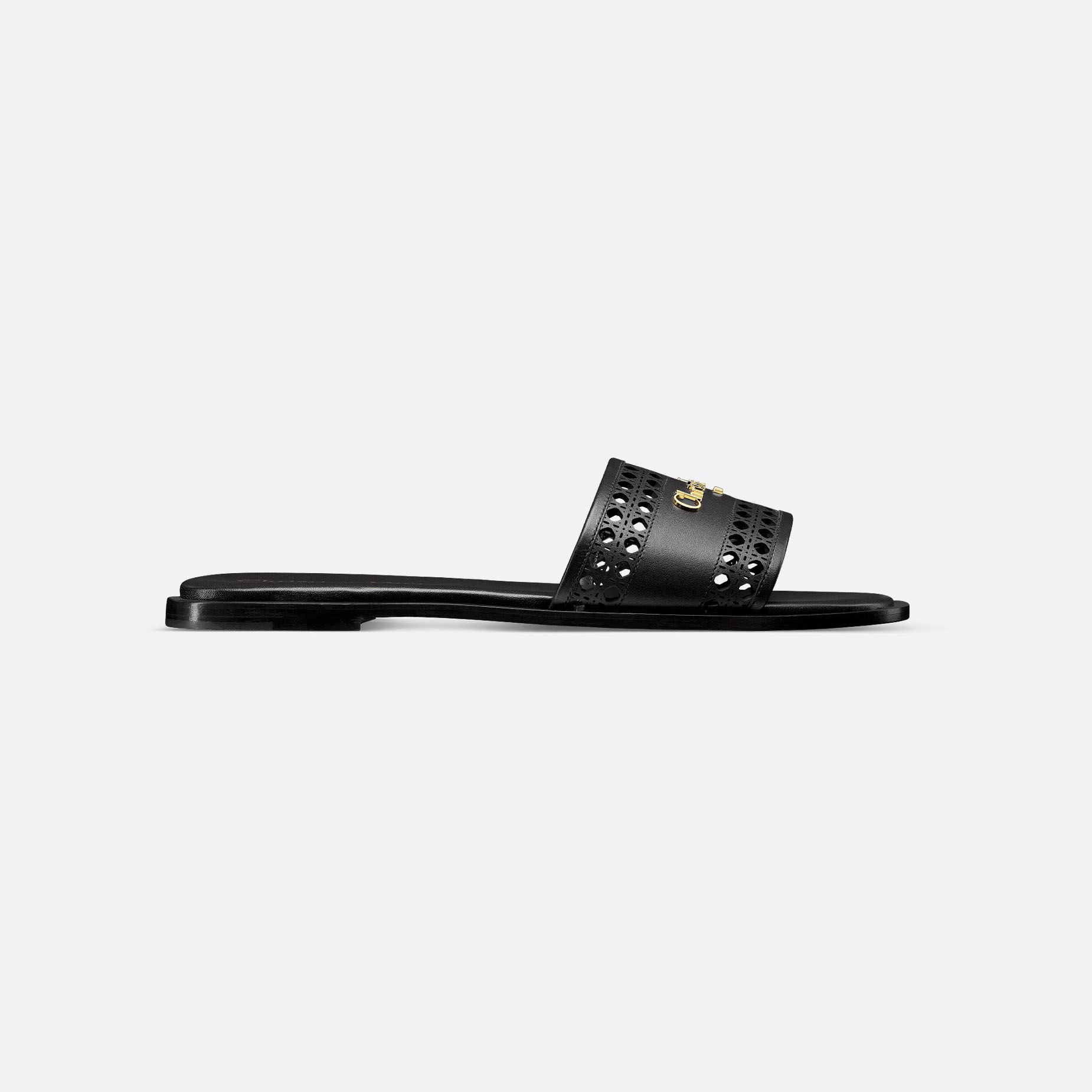 Dior black flat slippers
