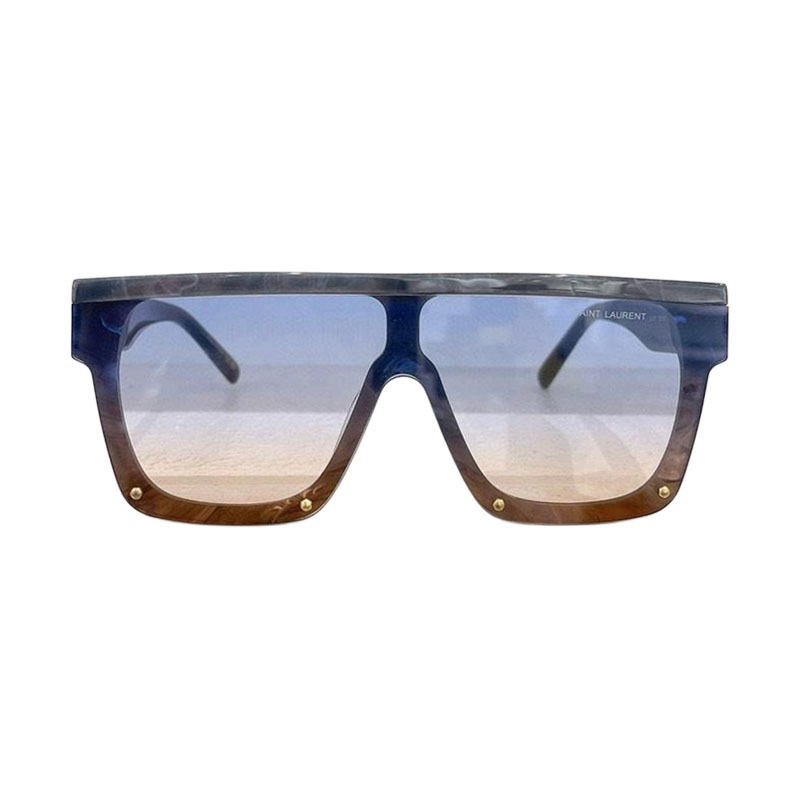 Saint Laurent square frame glasses gradient color of blue to orange/red/orange ivory/black white/black brown/black color Size 60口7-145