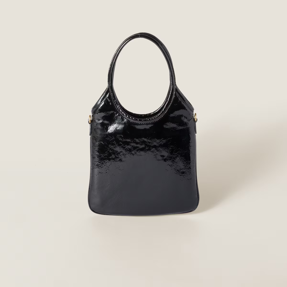 Miu Miu Patent Leather Black Shoulder Bags