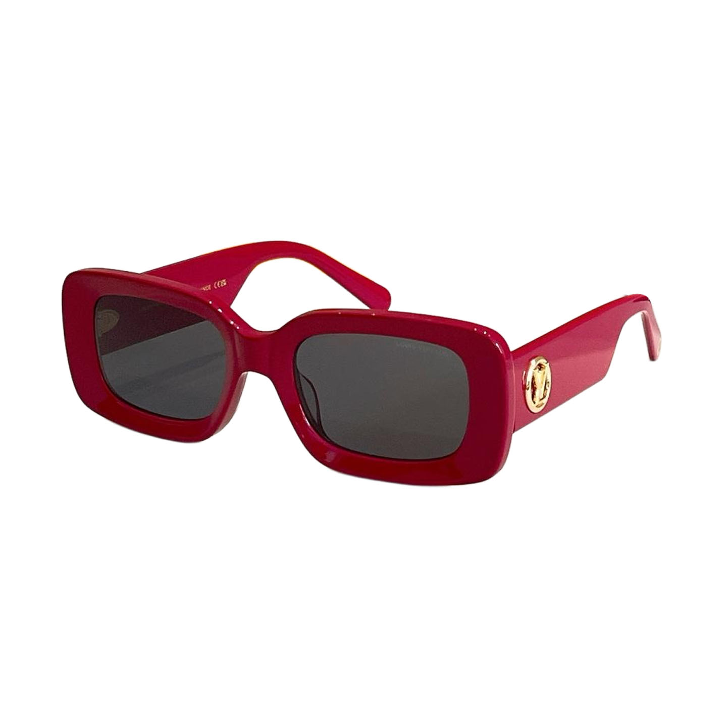Louis Vuitton square frame glasses red/pink/beige/black/gun-black/leopard color Size 53口21-145