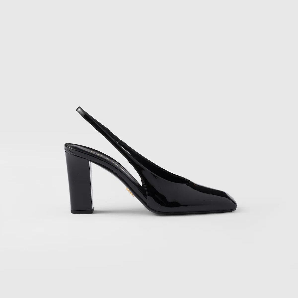 PRADA Patent paint leather Black High Heels Shoes