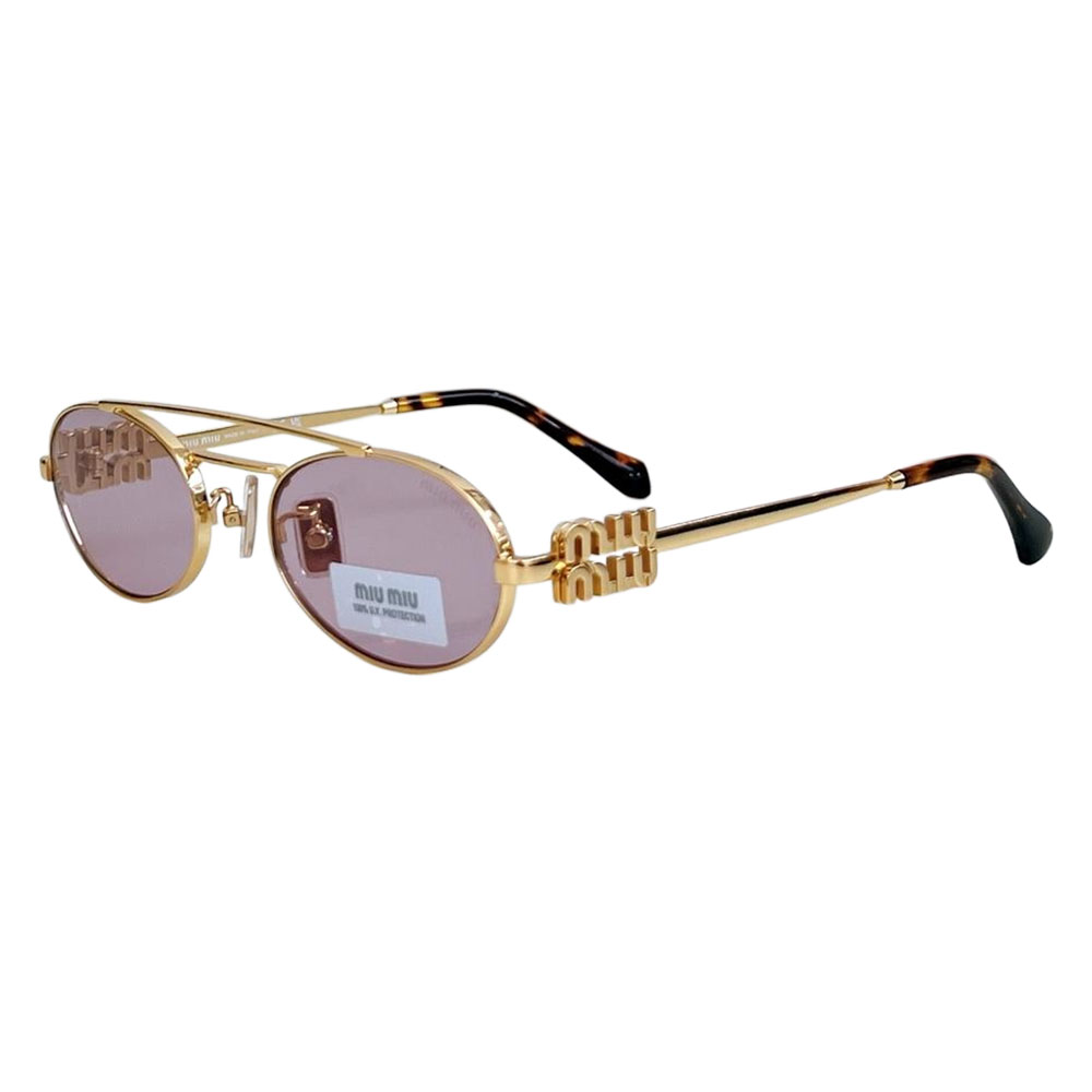 Miu Miu Oval glasses pink/gold/purple/black/brown color Size 53-19-140