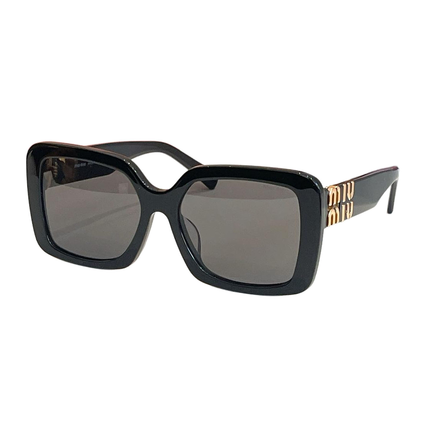 Miu Miu square frame glasses black/pink/leopard color Size 56口17-140