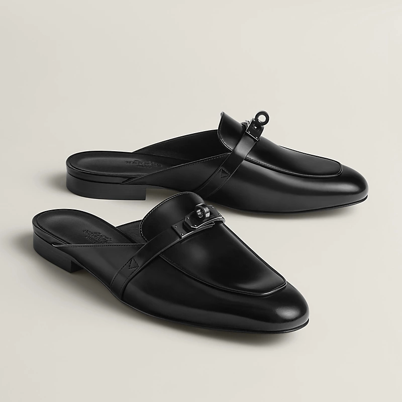 HERMES Oz Mule black Slippers