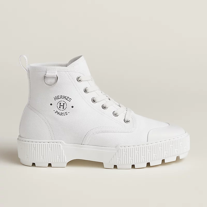 HERMES Itineraire White ankle boots