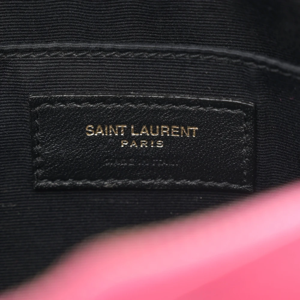 Saint Laurent Medium Lou Camera Bag Fuxia Monogram Calfskin Matelasse Leather Aged Gold Hardware