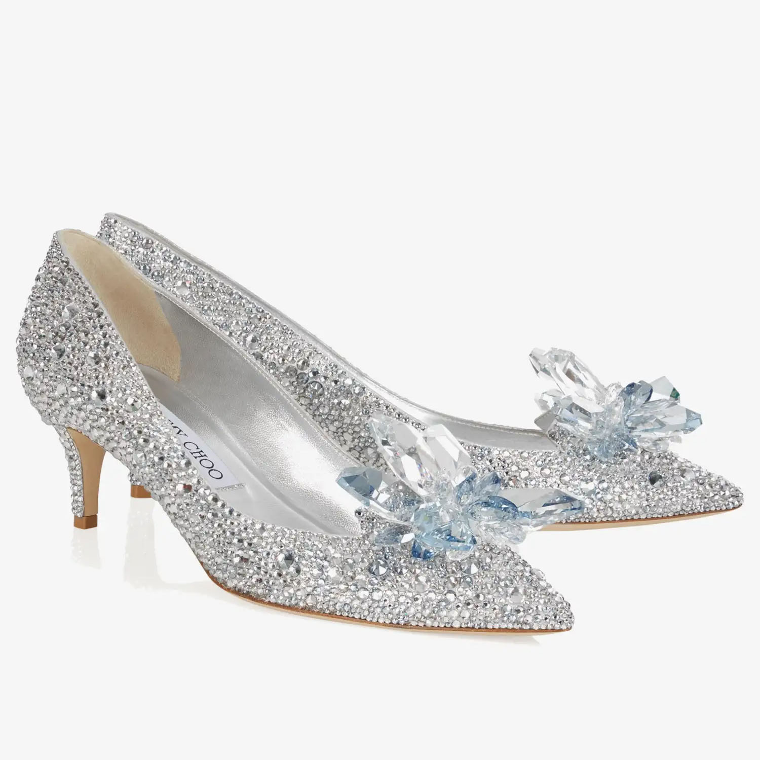 JIMMY CHOO Crystal studded pointy heels