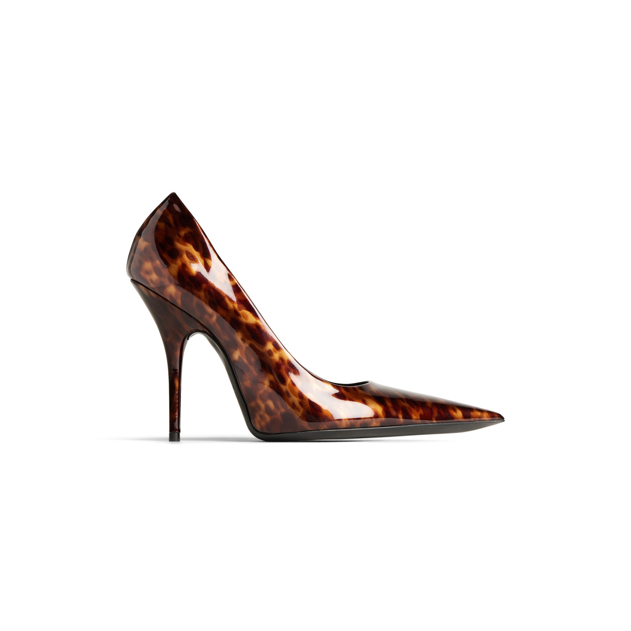 BALENCIAGA 110MM tortoisesel print high heels shoes