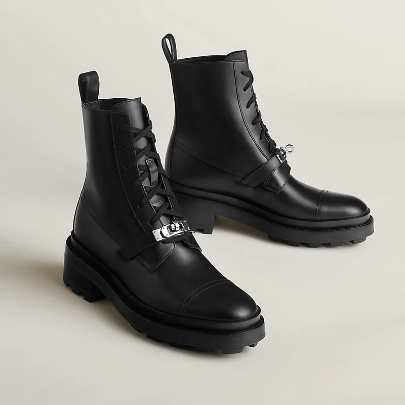 HERMES Funk Black ankle boots